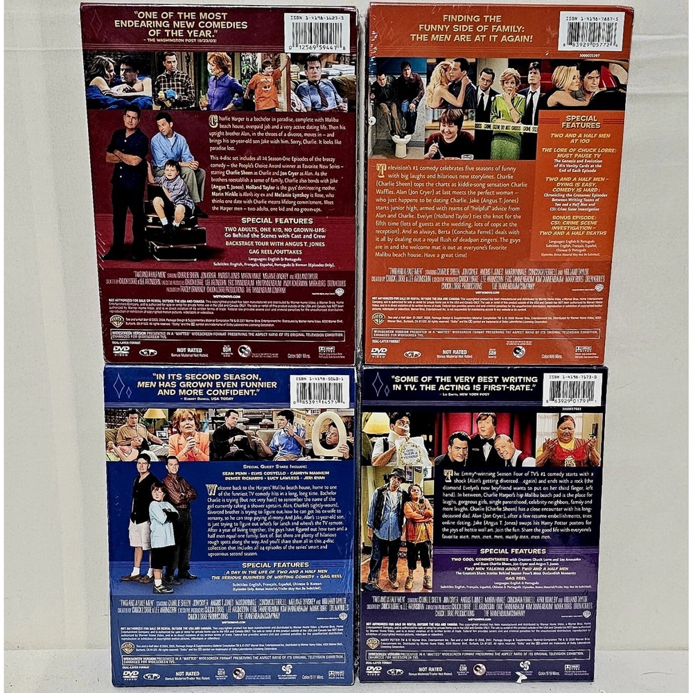 Two and a Half Men: 4 Complete Seasons 1, 2, 4, and 5 - DVD Set - Picture 2 of 6